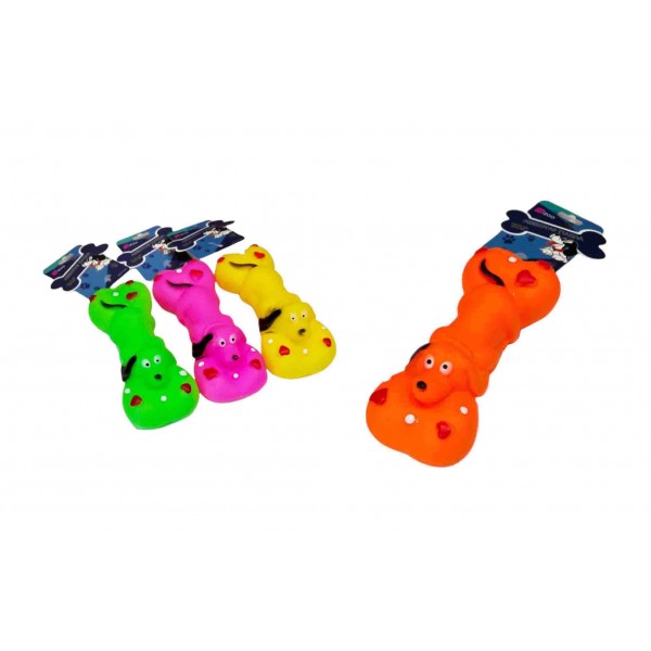 ΠΑΙΧΝΙΔΙ ΣΚΥΛΟΥ ΜΕ ΗΧΟ ΔΙΑΦΟΡΑ ΧΡΩΜΑΤΑ 15CM